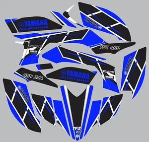 Graphic kit for 2003-2008 Yamaha YFZ450 YFZ 450 ATV decals stickers BLUE BLACK - Picture 1 of 1