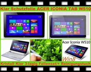 2x Ultra Claro Cristal Clear Display lámina protectora para Acer Iconia W510 Tab 10,1" - Imagen 1 de 1