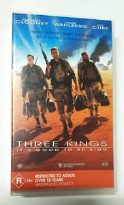 "THREE KINGS" GEORGE CLOONEY ICE CUBE MARK WARLBERG ACTION/MILITARY/WAR MOVIE - Picture 1 of 3