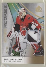 2019-20 SP Game Used Gold Spectrum Premium Materials /65 Joey Daccord Rookie RC