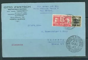 Luftpostbrief: Brasilien nach Leipzig 25.5.31 mit Luftpost befördert - Bild 1 von 2