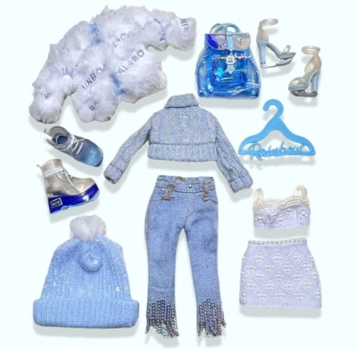 Rainbow High Skyler Winter Break Gabriella Icely Natasha Muñeca Conjunto Zapatos Lote Foto 1 de 4