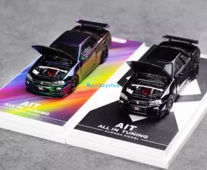 CR Aurora 1:64 JDM Skyline GTR R34 Z-tune AIT Sports Model Diecast Metal Car - Picture 1 of 15
