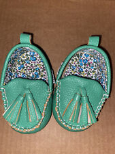 “Baby” green Baby Girl Moccasin Shoes With Tassels