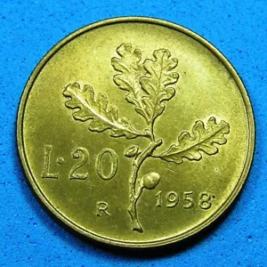 Italy Lot of 5 Coins 20 Lire 1957, 1958 (2), 1959 (2), 1970, Combined S/H - Picture 1 of 10