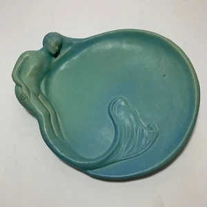 Van Briggle Mermaid Lorelei Ming Blue Turquoise Console Bowl - Picture 1 of 8