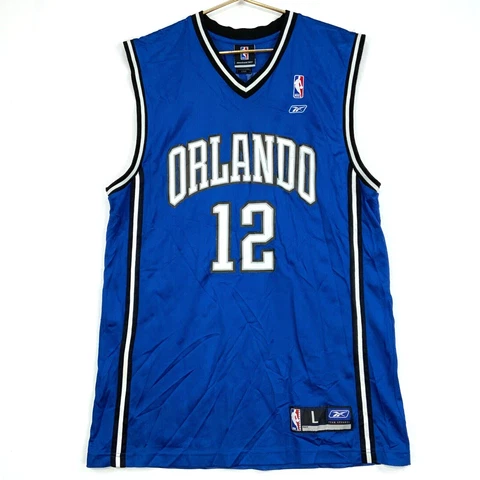 Dwight Howard #12 Orlando Magic Reebok Jersey Size Large Blue Nba Cover