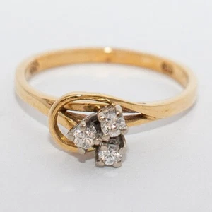 18ct 18K Yellow Gold Ladies Diamond Cluster Ring TDW 0.15ct. Size N. Brand New - Picture 1 of 7