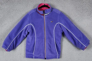 TOMMY HILFIGER Jacket Girls Size 5/6 Pink and Purple Fleece Full Zip Reversible - Picture 1 of 22