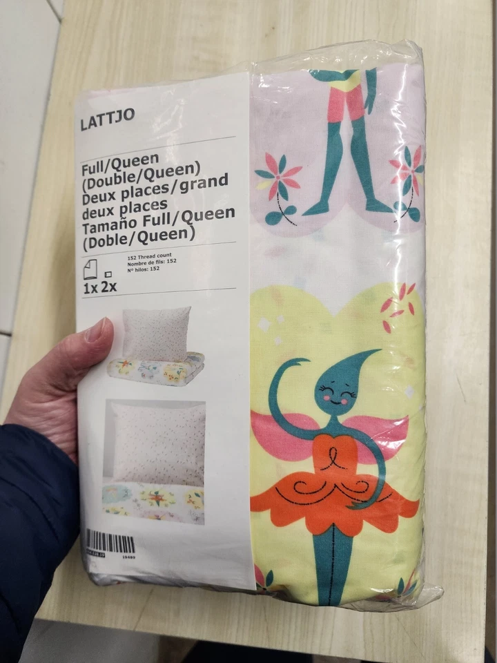 IKEA LATTJO Animals Twin Duvet Cover Pillowcase Set Multicolor 003.510.12