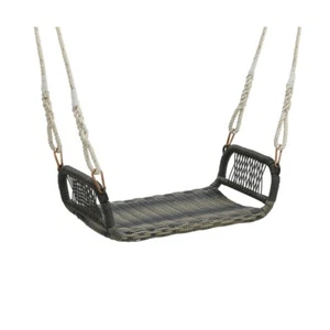 Outdoor Porch Rattan Wicker Swing Seat Heavy-duty Metal Frame With Cozy Armrests - Picture 1 of 10