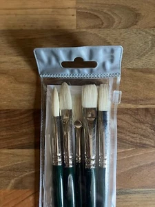 Winsor & Newton Winton Hog Brush Set Acrylic Oil Painting 5 Brushes - Picture 1 of 6