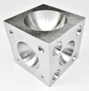 Dapping Block Steel Dapping Cube 60mm Square 21 Half Sphere Depressions 4-45mm - Picture 1 of 12