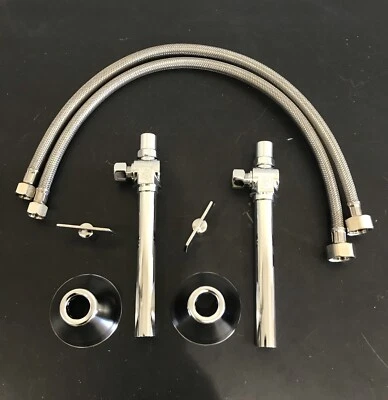 CHICAGO FAUCETS Angle Stop Chrome 2 Per Box STB-51-13-PR-AB H3