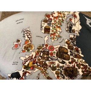 Tiara Accessory 100% Wool Scarf with Germany, Sweden, Finland Map print - Picture 1 of 7