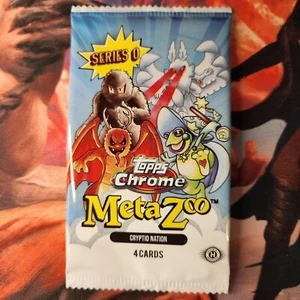 1 Booster Pack, MetaZoo Topps Chrome Series 0 SEALED Serialized 1/1? Cryptids - Imagen 1 de 3