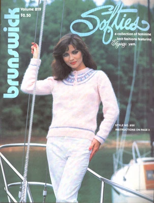 Softies Knitting Knit Pattern Booklet Pullover Jacket Brunswick 819  - Image 1 of 4