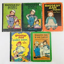 Lot of 5 Vintage Raggedy Ann and Andy Stories by Johnny Gruelle 1960-1961 HC