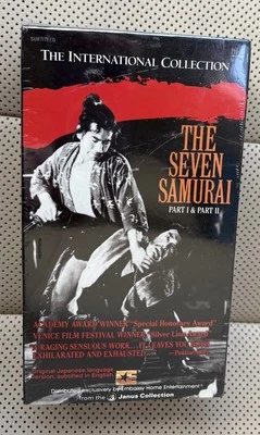 Seven Samurai Parts I and II 2 VHS Set Akira Kurosawa International new sealed - Image 1 of 4