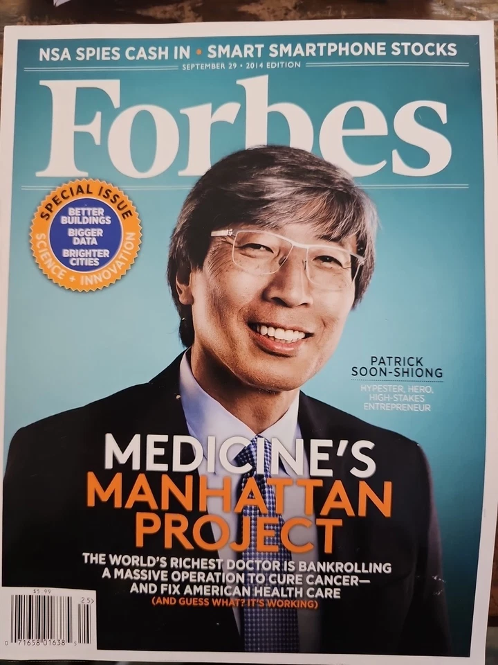 Forbes Sept 2014 Patrick Soon-Shiong Medicine's Mahattan Proj  FREE SHIPPING mg — 第 1/1 张图片
