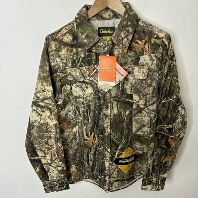Cabela's Colorphase Shirt Woman M Woodland Camouflage Long Sleeve Button Up - Image 1 of 4