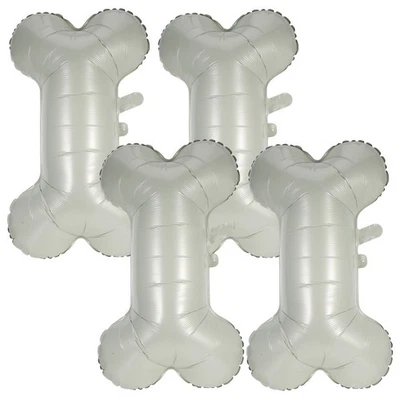  4PCS Aluminum Foil Balloon Decor Lovely Bone Shaped Balloon Decoration Pet Dog - Image 1 of 4
