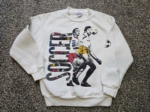 Vintage Kinder Anzeigetafel Fußball Sweatshirt Gr. 7 - Bild 1 von 4