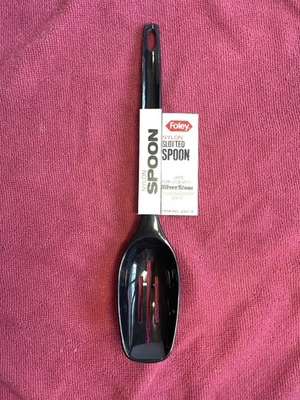 Vintage FOLEY Nylon Slotted Spoon Black 11” Never Used EC No. 26815 - Image 1 of 4