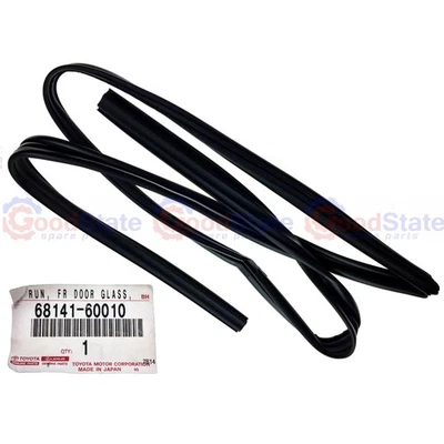 Genuine Toyota LandCruiser 80 Series HZJ HDJ Front RH Door Window Channel Rubber - Image 1 of 2