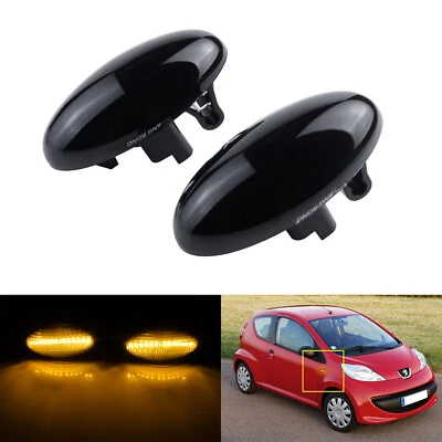 2x Side Indicator LED Repeater Light For Peugeot 206 307 Expert Citroen Dispatch - Image 1 of 4