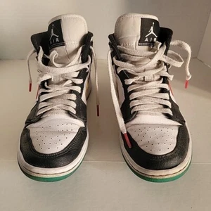 Scarpe da ginnastica Nike Air Jordan 1 BQ6472-063 nere e bianche stringate taglia 7 - Foto 1 di 10