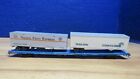 HO SCALE  FLAT CAR GREAT NORTHERN 61001  WITH 2 TRAILERS AS FOUND 613252