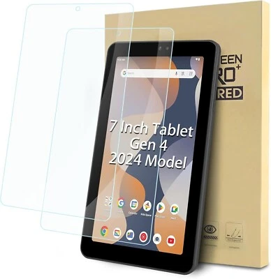 (2PCS) ONN 7 inch Screen Protector Tempered Glass for Onn 7'' Kids Tablet (2024) - Image 1 of 4
