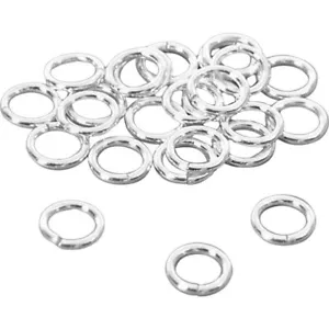 25 Jump Rings Open Sterling Silver Jewelry Part 6mm - Picture 1 of 1
