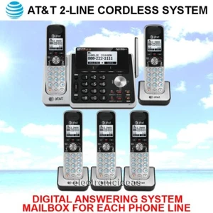 AT&T TL88102 / TL88202 2-LINE DECT 6.0 - 5 CORDLESS PHONE SYSTEM - BRAND NEW - Picture 1 of 4