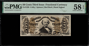 FR-1328 $0.50 Third Issue Fractional Currency - 50 Cents - Graded PMG 58 EPQ