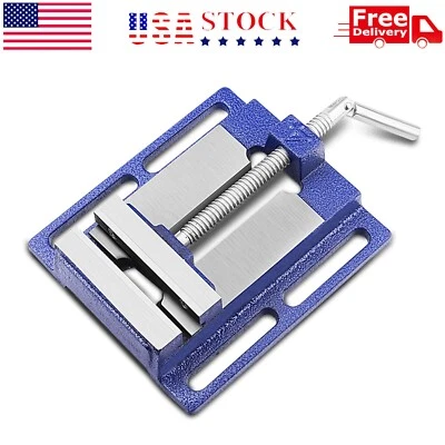 2.5"  3" 4" Bench Vise Clamp Table Flat Drill Press Vice Milling Machine Blue - Image 1 of 4