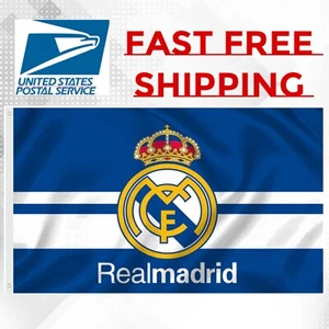 Real Madrid Soccer Flag 3 X 5ft, Real Madrid Banner. U.S Seller - Picture 1 of 3