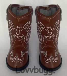 BOTAS VAQUERAS Marrón Tacón Recortado para Zapatos Muñeca American Girl 18" COMPLEMENTOS DE ENVÍO GRATUITO - Imagen 1 de 24