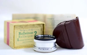 VINTAGE ROLLEIFLEX BAY I ROLLEINAR 2 WITH LEATHER CASE, BOX AND INSTRUCTIONS - Picture 1 of 4