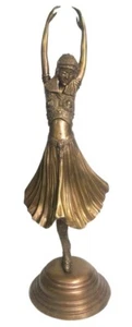 Schöne Messing Art Deco Tänzer Statue - Bild 1 von 8