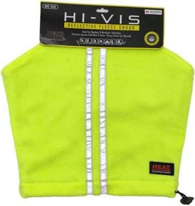 Mens Heat Machine Hi Vis Viz Polar Fleece Reflective Snood Neck Warmer One Size - Picture 1 of 2