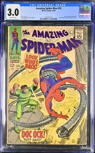 Amazing Spider-Man #53 10/67 CGC3.0 4468535020 First Date with Gwen Stacy - Picture 1 of 2