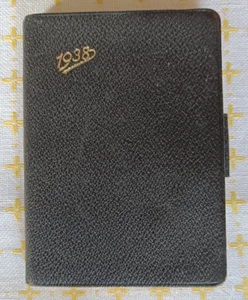 1938 "Tebe" schwarz Taschen-Notizkalender unbenutzt Sammlerstück - Bild 1 von 9