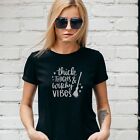 WITCHY VIBES T-SHIRT, White Motif, HALLOWEEN, Fall Autumn , Unisex/Lady Fit