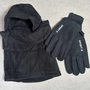 Black Face Mask And Ski Gloves New No Tags - Picture 1 of 7