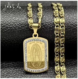 Catholic Virgin Mary Stainless Steel Gold/Silver Color Necklace for Women - Picture 1 of 5