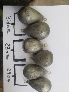 6 Bass Sinkers - 2 Each(24oz, 28oz, 32oz) Fishing Weights - Picture 1 of 2