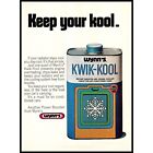 1970 Wynn's Kwik Kool Radiator Coolant Vintage Print Ad Man Cave Wall Art Photo