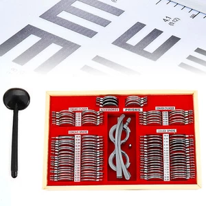 104Pcs Set Metal Rim Trial Lens Set With Colored Box Optometry Test Trial Frame - Picture 1 of 11